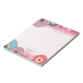 Bloc-note Parapluies japonaises et fleurs de cerisiers Perso (Tourné)
