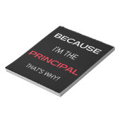 Bloc-note Parce que je suis le directeur C'est pourquoi (Tourné)