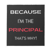 Bloc-note Parce que je suis le directeur C'est pourquoi (Devant)