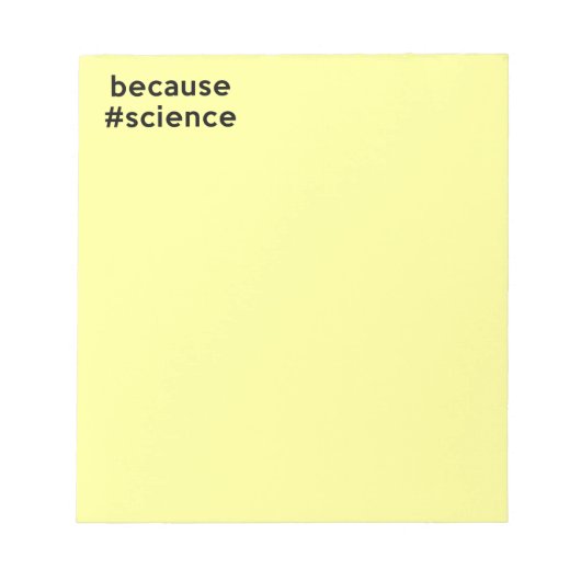 Bloc-note Parce que la science (Devant)