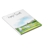 Bloc-note Parcours de golf de Noël avec des cadeaux portant  (Incliné)
