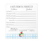 Bloc-note Pardon De L'École Notepad Parent Des Parents De (Devant)
