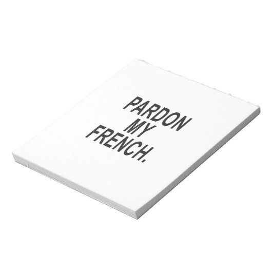 Bloc-note Pardon de mon français (Tourné)