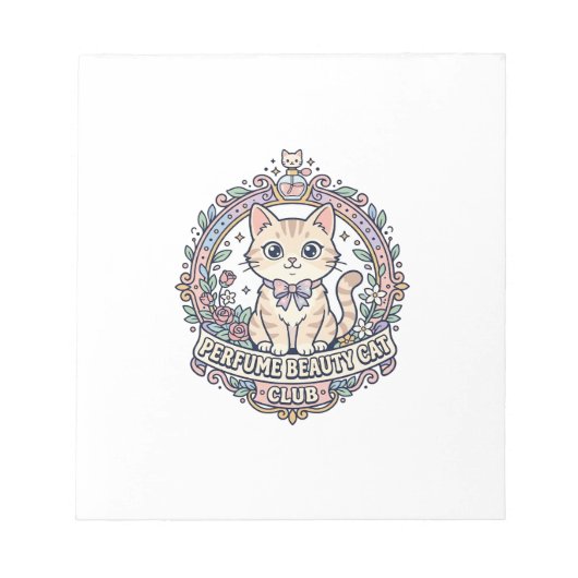 Bloc-note Parfum Beauté Chat Mignon Chat T-Shirt Design - Pa (Devant)