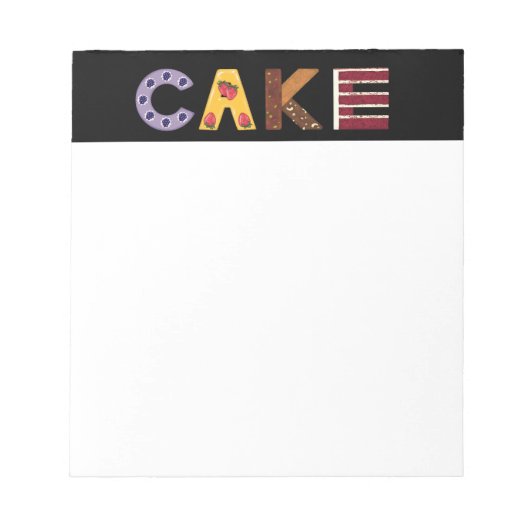 Bloc-note Parfum de gâteau à base de viennoiseries, stratifi (Devant)