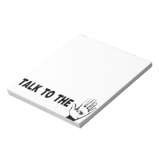 Bloc-note Parler À La Main (Tourné)