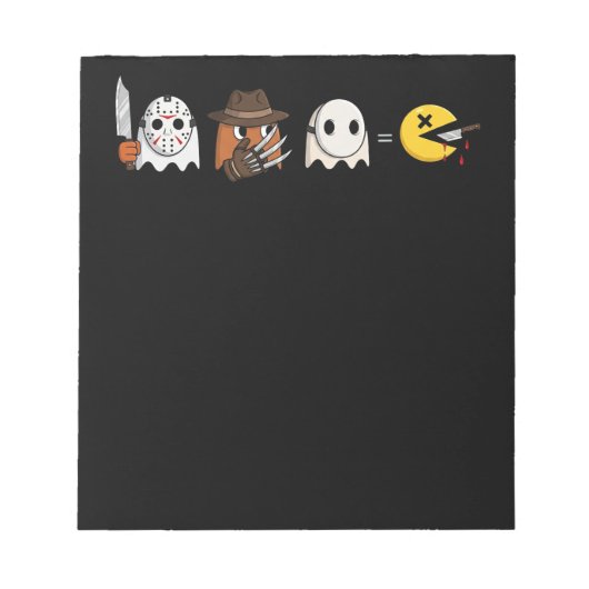 Bloc-note Parodie de fantôme drôle des joueurs d'Halloween (Devant)