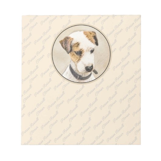 Bloc-note Parson Jack Russell Terrier Peinture - Chien Art (Devant)