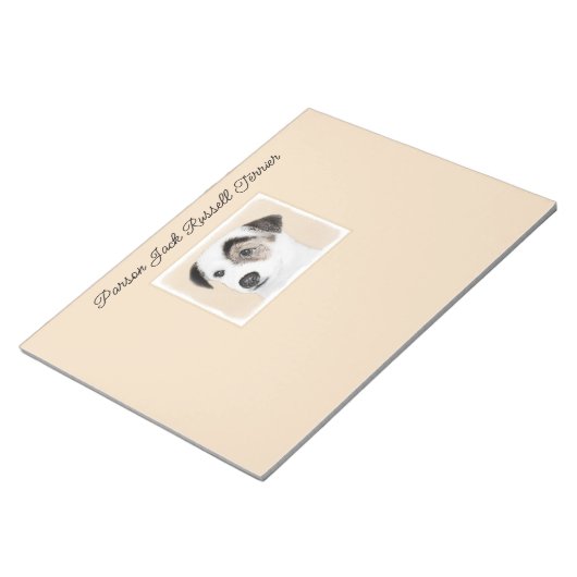 Bloc-note Parson Jack Russell Terrier Peinture - Chien Art P (Incliné)