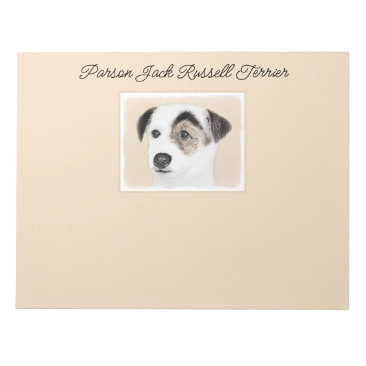 Bloc-note Parson Jack Russell Terrier Peinture - Chien Art P (Devant)