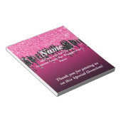 Bloc-note Parties scintillant à goutte Candy Bar Wrapper Par (Incliné)