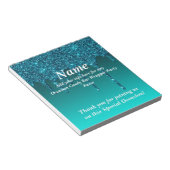 Bloc-note Parties scintillant à goutte Candy Bar Wrapper Par (Incliné)