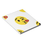 Bloc-note parties scintillant baiser émoji (Incliné)