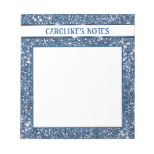 Bloc-note Parties scintillant Bleu Faux Regarder avec texte  (Devant)