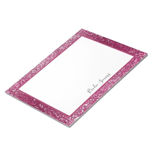 Bloc-note Parties scintillant bourguignonne et argent (Incliné)