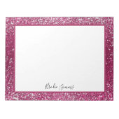 Bloc-note Parties scintillant bourguignonne et argent (Devant)