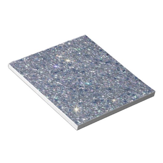 Bloc-note parties scintillant brillant argent brillant arriè (Incliné)
