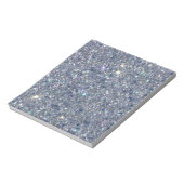 Bloc-note parties scintillant brillant argent brillant arriè (Tourné)