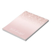 Bloc-note Parties scintillant brillante rose pâle (Tourné)