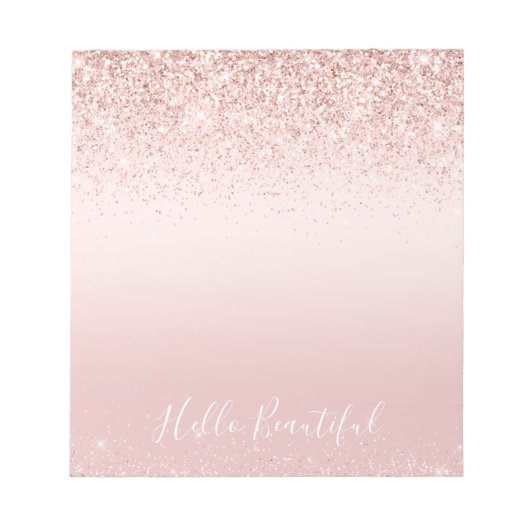Bloc-note Parties scintillant brillante rose pâle (Devant)