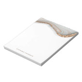 Bloc-note Parties scintillant de géode d'agate en pierre de (Tourné)