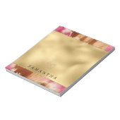 Bloc-note Parties scintillant d'or Coeur rose Vachette Occid (Tourné)