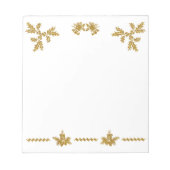 Bloc-note Parties scintillant d'or Joyeux Noël, Père Noël (Devant)