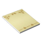 Bloc-note Parties scintillant d'or Joyeux Noël, Père Noël en (Incliné)