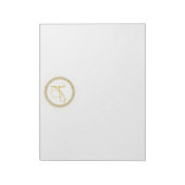Bloc-note *~* Parties scintillant d'or minimale Monogramme P (Tourné)