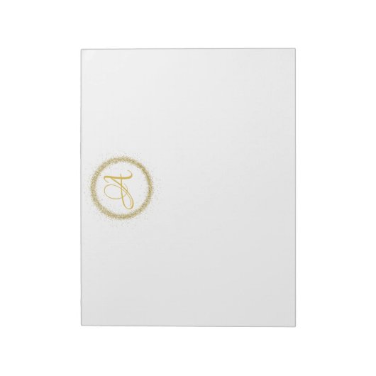 Bloc-note *~* Parties scintillant d'or minimale Monogramme P (Tourné)