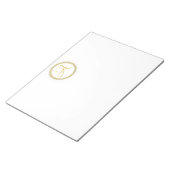 Bloc-note *~* Parties scintillant d'or minimale Monogramme P (Incliné)