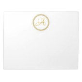 Bloc-note *~* Parties scintillant d'or minimale Monogramme P (Devant)