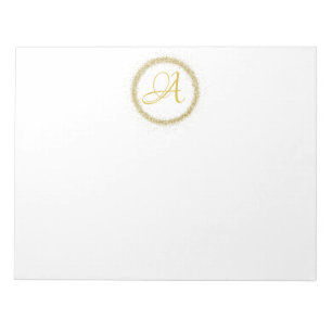Bloc-note *~* Parties scintillant d'or minimale Monogramme P