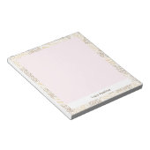Bloc-note Parties scintillant d'or moderne chic Confetti cad (Incliné)