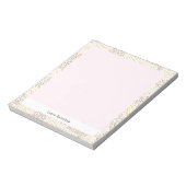 Bloc-note Parties scintillant d'or moderne chic Confetti cad (Tourné)