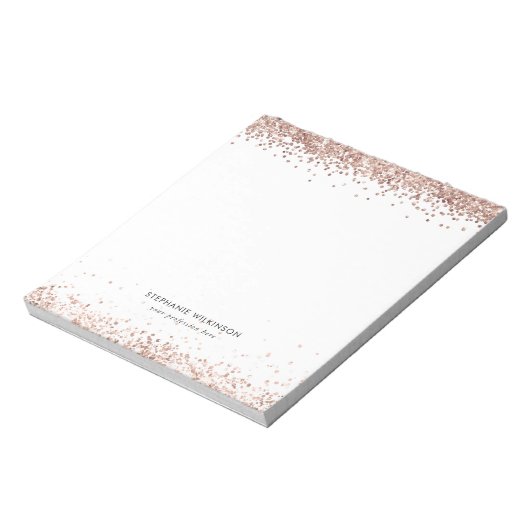 Bloc-note Parties scintillant d'or Rose moderne (Tourné)