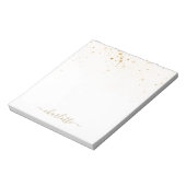 Bloc-note Parties scintillant d'or Sparkly Elegant Script gl (Tourné)