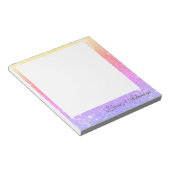 Bloc-note Parties scintillant dorée Pastel Pink Lavender (Incliné)