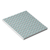 Bloc-note Parties scintillant en argent et ZigZag Turquoise (Incliné)