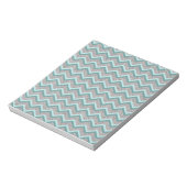 Bloc-note Parties scintillant en argent et ZigZag Turquoise (Tourné)