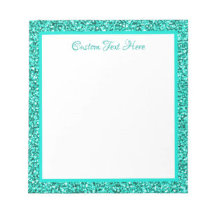 Bloc-note Parties scintillant en bleu glamour Bordure étince