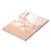 Bloc-note Parties scintillant en or rose chic ombre parties  (Tourné)