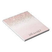 Bloc-note Parties scintillant en or rose pâle Sparkle Ombre (Incliné)