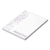 Bloc-note Parties scintillant éparpillée Bleu et violet (Tourné)