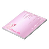 Bloc-note Parties scintillant gouttes rose pony licorne (Tourné)
