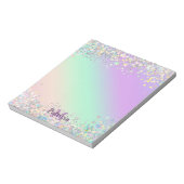 Bloc-note Parties scintillant holographique Unicorn (Tourné)