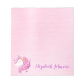 Bloc-note Parties scintillant magique rose mignonne Visage U (Devant)