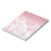 Bloc-note Parties scintillant Marbre blanc rose (Tourné)