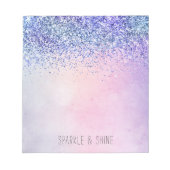 Bloc-note Parties scintillant Ombre bleu violet (Devant)
