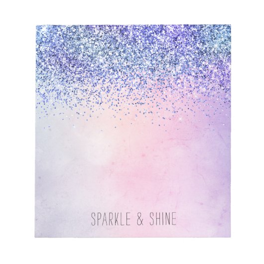 Bloc-note Parties scintillant Ombre bleu violet (Devant)